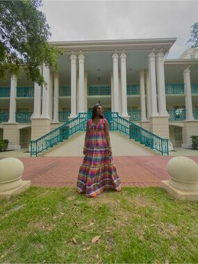 Colorful Plaid Maxi Dress - Bright Multi